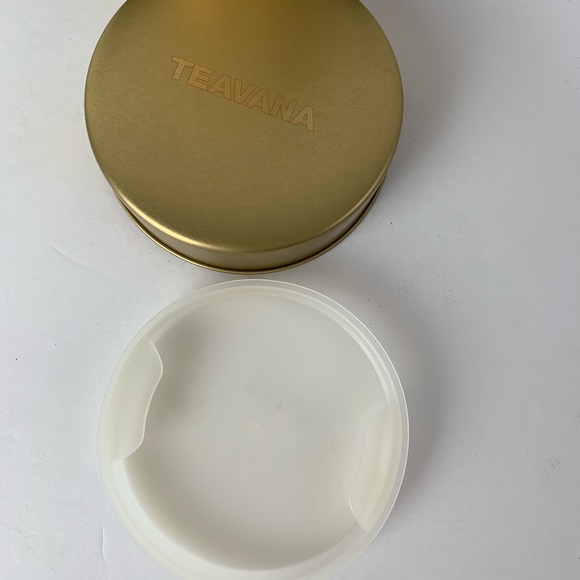 Teavana Gold Tin Canister Tea Storage Rare Japan - Picture 5 of 6